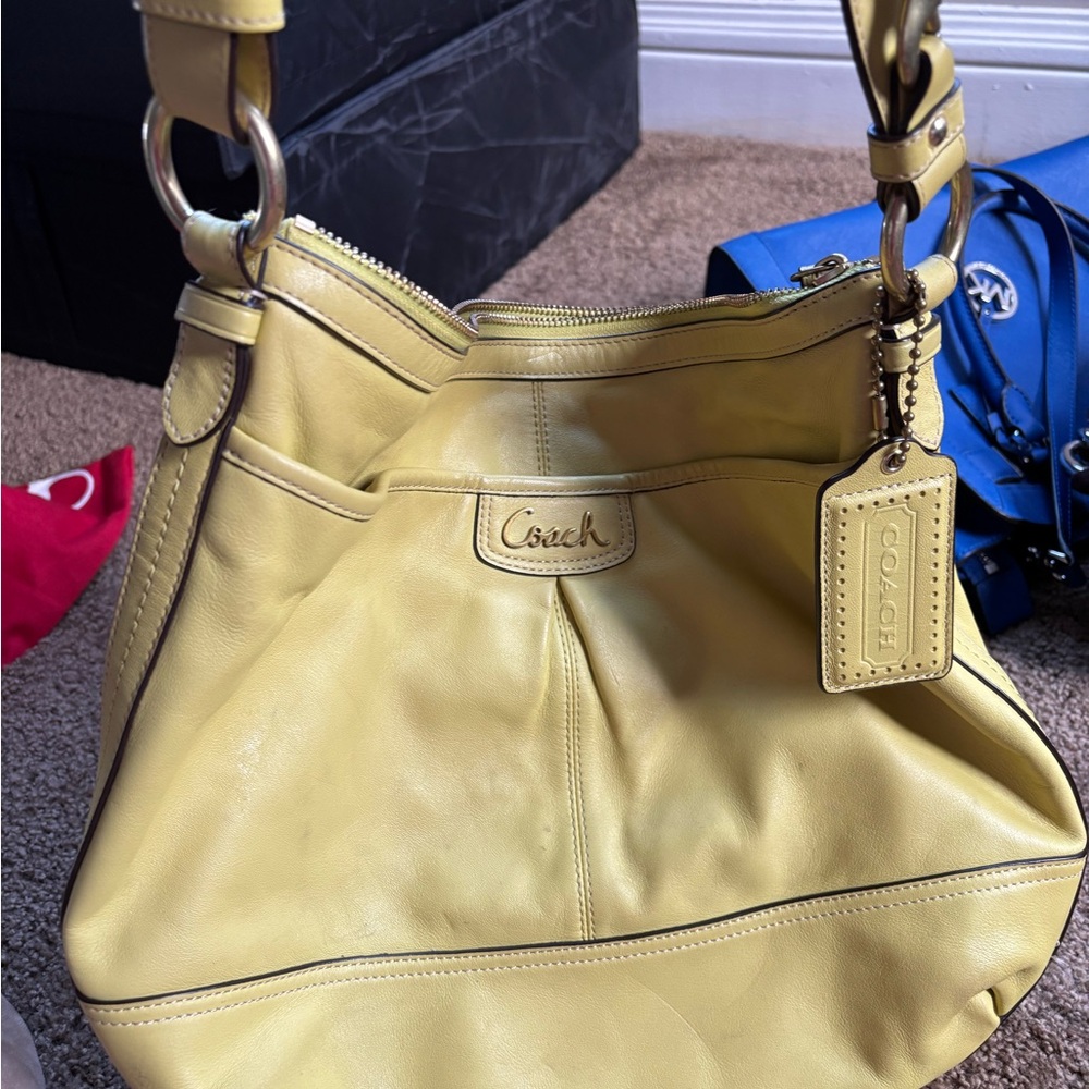 Coach Lemon Leather Shoulder Bag